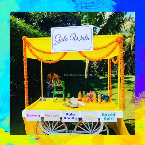 Mango Theme Party Decoration, Holi 2024, Haldi Decoration Ideas, Stall Decorations, Food Stall Design, Haldi Decoration, Haldi Decor, Night Wedding Decor, Simple Decorations