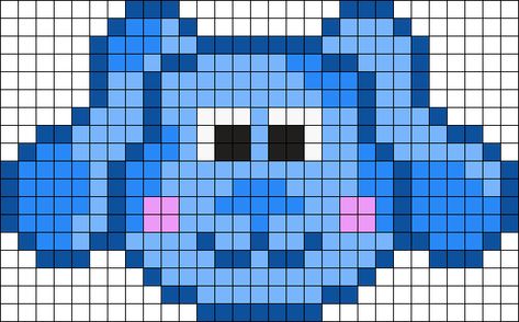 Perler Bead Blues Clues, Blues Clues Cross Stitch, Blues Clues Pixel Art, Kidcore Perler Bead Patterns, Blues Clues Crafts, Character Perler Bead Patterns, Bluey Perler Bead Patterns, Blue Perler Bead Patterns, Bluey Perler Beads