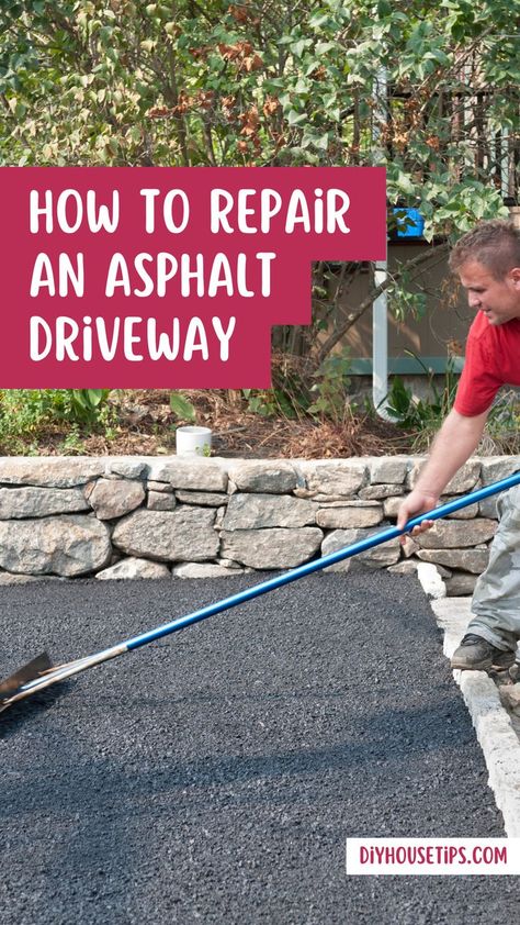 Fixing your asphalt driveway just got easier! Learn how to repair an asphalt driveway step by step. Say goodbye to cracks and potholes and enjoy a smooth, durable surface. 🛠️🏡 #DrivewayRepair #DIYHomeImprovement #PavingTips #Driveway Southern Charm Decor, Asphalt Repair, Diy Driveway, Driveway Repair, Asphalt Driveway, Driveway Paving, Diy Home Repair, Diy Repair, Old Hollywood Glamour