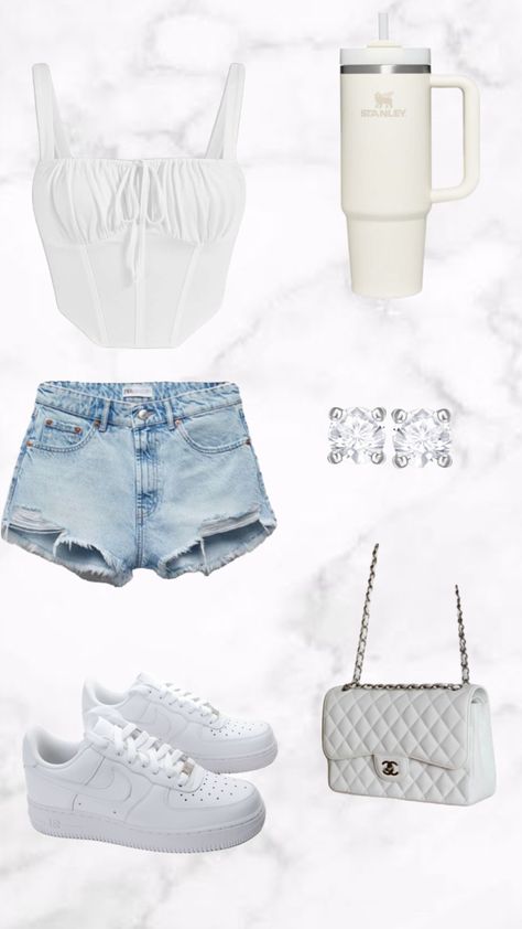 #white #outfitinspo #beauty #cute #chanel #nike #summer #stanley Preppy Summer Outfits, Casual Preppy Outfits, Trendy Outfits For Teens, Cute Lazy Day Outfits, Cute Preppy Outfits, Cute Comfy Outfits, Simple Trendy Outfits, Cute Everyday Outfits, Cute Simple Outfits