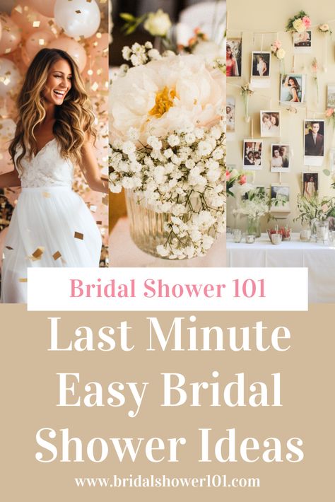 15 Last Minute Easy Bridal Shower Decorations | Bridal Shower 101 Bridal Ahower Ideas, Easy Bridal Shower Decorations, Bridal Shower Crafts, Cheap Bridal Shower Ideas, Simple Bridal Shower Decorations, Bridal Shower Checklist, Diy Bridal Shower Gifts, Bridal Shower Decorations Rustic, Bridal Shower Decorations Diy