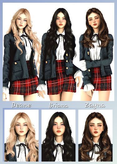 #Sims4 #TheSims4 #Sims4Gameplay #SimmerLife #Sims4Community #Sims4Builds #TheSims #Sims4Mods Sims 3 Cc Clothes, Sims 4 Hair Male, Sims 4 Cc Eyes, School Uniform Outfits, Sims 4 Game Mods, Sims 4 Body Mods, Sims 4 Gameplay, Sims 4 Dresses, Sims 4 Characters