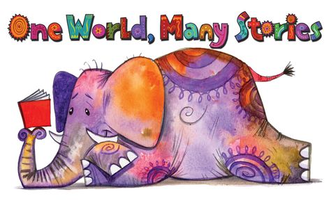 This would be adorable in a reading nook! clip art kids reading | One World, Many Stories! Reading Fair, Purple Elephant, City Library, Summer Reading Program, Literacy Programs, Reading Response, Elephant Love, Travel Reading, Reading Program