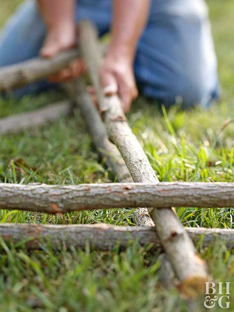 Step 4: Assemble the Top Willow Arbor, Rustic Arbor, Free Standing Pergola, Twig Furniture, Arbors Trellis, Pergola Swing, Garden Arbor, Covered Garden, Covered Pergola