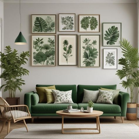 🌿🛋️ Cozy corner with a lush green couch & nature vibes. Wooden accents & leafy wall art bring the outdoors in. Perfect spot for plant lovers! 🌱✨ #HomeDecor #LivingRoomInspo #PlantLove
#odastudioAI #odaAIstudio #odastudio

#LivingRoomDecor #LivingRoomDesign #GreenSofa #PlantDecoration #WallArt #ModernLivingRoom #CozyLivingSpace #InteriorDesign #HomeDecor #LivingRoomStyle Nature Inspired Living Room, Green Couch, Accent Walls In Living Room, Cozy Living Spaces, Botanical Decor, Green Home Decor, Living Room Green, Green Rooms, Bedroom Green