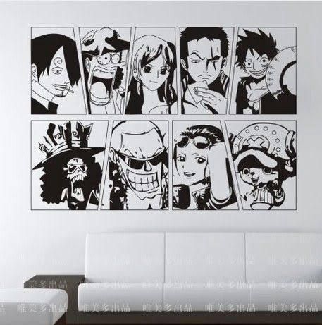 One Piece Group Photo, Wall Decals For Nursery, Painting Walls Tips, Vinyl Art Wall, One Piece Robin, Pop Art Images, Superhero Wall Art, Otaku Room, New Anime