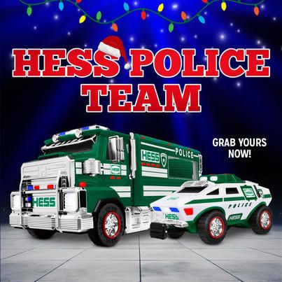 Hess Toy Truck - The chase is on! The 2023 Hess Police... Christmas Candy Semi Truck, Hess Trucks, I Like Big Trucks And I Cannot Lie, Police Pickup Truck, Police Truck, Truck Memes Funny, Christmas Truck, Toy Trucks, Design Inspo