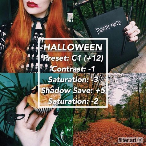 Instagram Themes Vsco, Halloween Filters, Vsco Themes, Vsco Tutorial, Best Vsco Filters, Vsco Cam Filters, Phone Photo Editing, Photo Editing Vsco, Vsco Photography