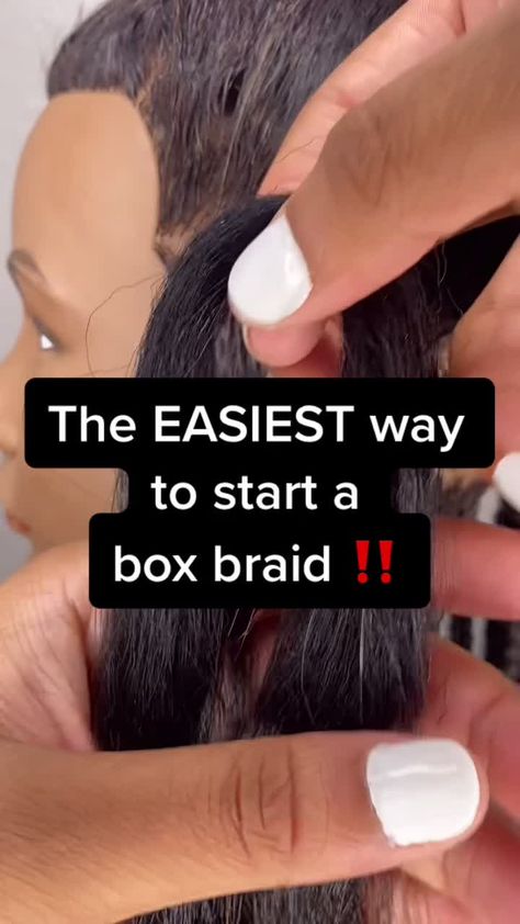 Box Braids Tutorial, Braids Styling, Ladies Hairstyles, Braids Tutorial, Braid Videos, Face Ideas, Braiding Your Own Hair, Homemade Hair, Big Box Braids Hairstyles