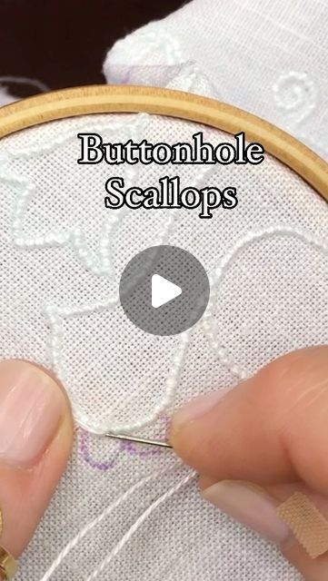 Scallop Embroidery, Whitework Embroidery, Perle Cotton, Satin Stitch, Show Up, Of Course, Coral, Satin, Embroidery