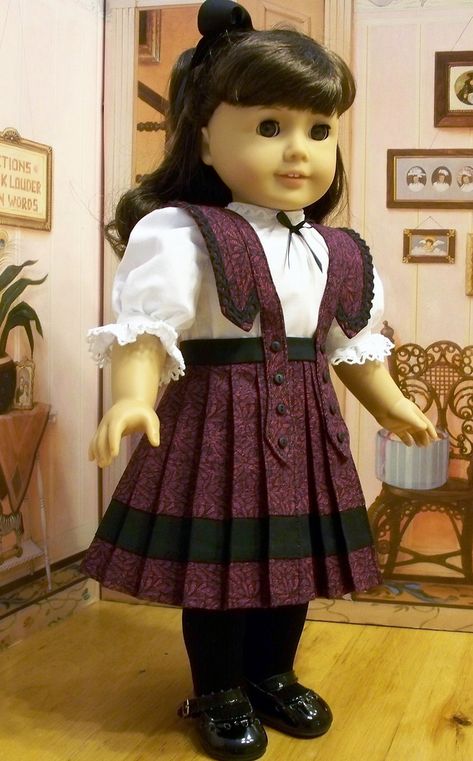 1909 Pleated skirt and blouse | Flickr - Photo Sharing! Samantha Outfits, Samantha Parkington, American Girl Doll Samantha, American Girl Dress, American Girl Patterns, America Girl, American Girl Doll Patterns, Sewing Doll Clothes, American Doll Clothes