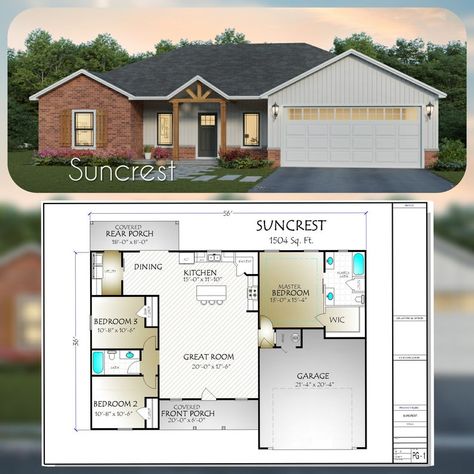 Dakota House, Enclosed Garage, Foundation Plan, Concept Plan, Building Inspiration, Corner Pantry, Custom Home Plans, Building Plans House, Cad File