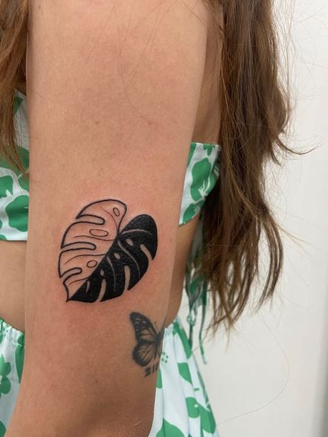 Monstera Tattoo. Monstera Tattoo Blackwork, Monstera Tatoos, Calathea Tattoo, Swiss Cheese Plant Tattoo, Monstera Tattoos, Monstera Deliciosa Tattoo, Monstera Leaf Tattoo, Monstera Tattoo, Plant Tattoos