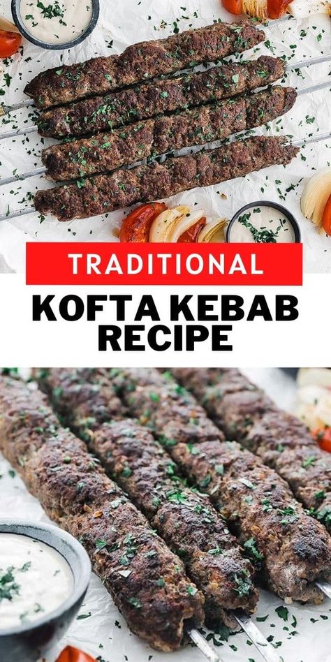 Kefta Kabob Recipe, Beef Kofta Recipe, Kebab Recipes Beef, Kofta Kebab, Vegetables And Rice, Middle Eastern Style, Beef Kebabs, Filet Mignon Recipes, Lamb Kebabs