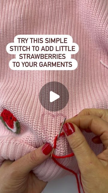 Hand embroided personalised sweaters - Pixie&Me on Instagram: "Save this video and give it a go!  Comment LINK and I will send you the link to our current offer - x1 FREE embroidery kit with every plain sweater purchased.   What’s in the free kits?   X1 Fabric Marker X1 Needle 10 metres of yarn!  Drawstring bag to store your stuff  Renee’s Tips and Tricks  Design guidance  Tutorials to teach the stitching   Not forgetting your chunky plain cotton sweater!!   Grab this incredible deal now before we sell out!!   Renee 🌸🤗🌸 #embroidery #handstitching #learntlstitch #stitchadaisy" Chunky Embroidery Stitches, Embroidery On Wool Sweater, Sweater Embroidery Diy, Yarn Embroidery On Sweater, Embroidery With Yarn, Hand Embroidery Sweater, Sweater Embroidery Ideas, Embroidered Sweaters, Plain Sweater