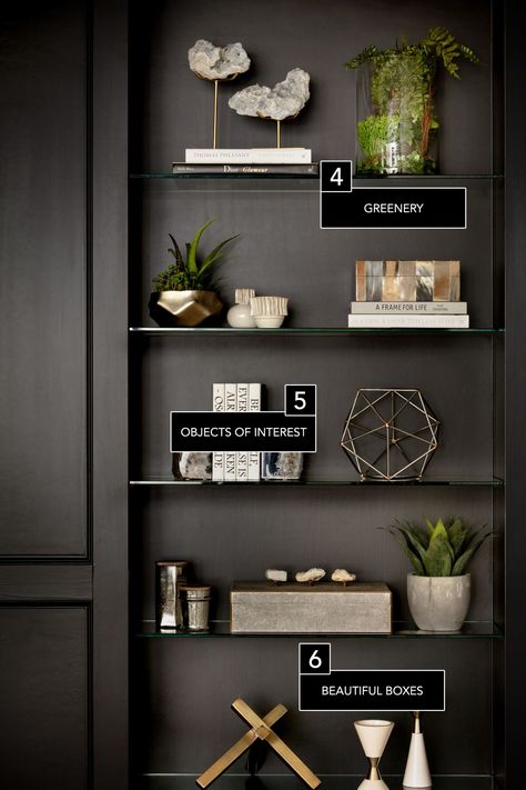 6 Ways To Master Your Bookcase Decoration - ELLEDecor.com | Bookcase | Shelf styling | Shelf decor | Shelves | Shelfie | Styling A Bookcase, Styling Bookshelves, Shelf Decor Living Room, Styling Shelves, Decorating Bookshelves, Bookcase Styling, Bookcase Decor, Interior Vintage, Bookshelf Styling