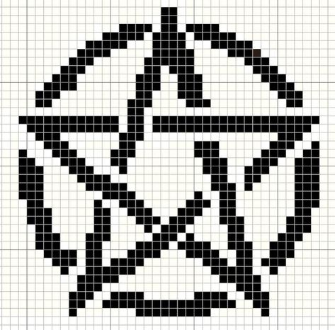 Pentagram Cross Stitch, Pixel Clothes, Pagan Cross Stitch, Witch Cross Stitch, Stitching Projects, Pixel Drawing, Pixel Crochet, Pixel Art Grid, Tapestry Crochet Patterns