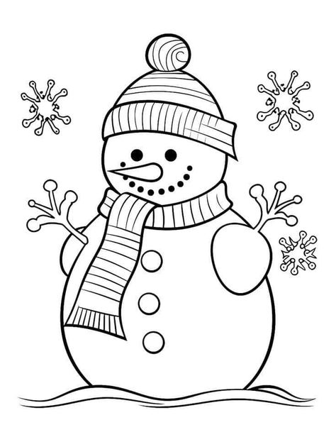 Snow Man Coloring Page, Free Snowman Coloring Pages For Kids, Coloring Pages Winter Free Printable, Winter Color Pages Free Printable, Whoville Coloring Pages, Snowman Coloring Sheet, Christmas Coloring Pictures Free Printable, Preschool Winter Coloring Pages, Snowmen Pictures Free Printable