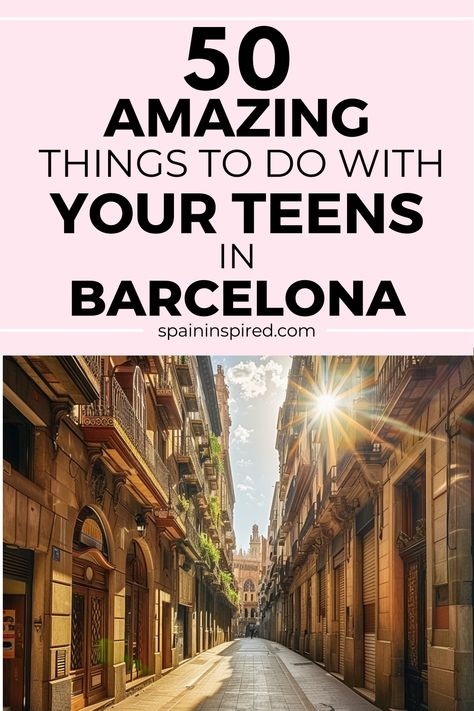 50 Best Things to Do in Barcelona with Teens (2024) Travel In Spain, Barcelona Vacation, Spain Destinations, Barcelona Museum, Barcelona Guide, Barcelona Itinerary, Barcelona Street, Things To Do In Barcelona, To Do In Barcelona