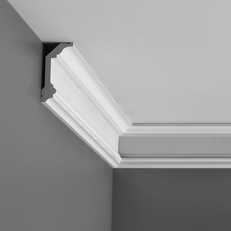 78-inch Cornice Molding (20 Pieces, 78 cornice molding), White Cornice Ceiling, Cornice Moulding, Renovated House, Office Light, False Ceiling Living Room, House Trim, Orac Decor, Crown Moulding, Modern Elements