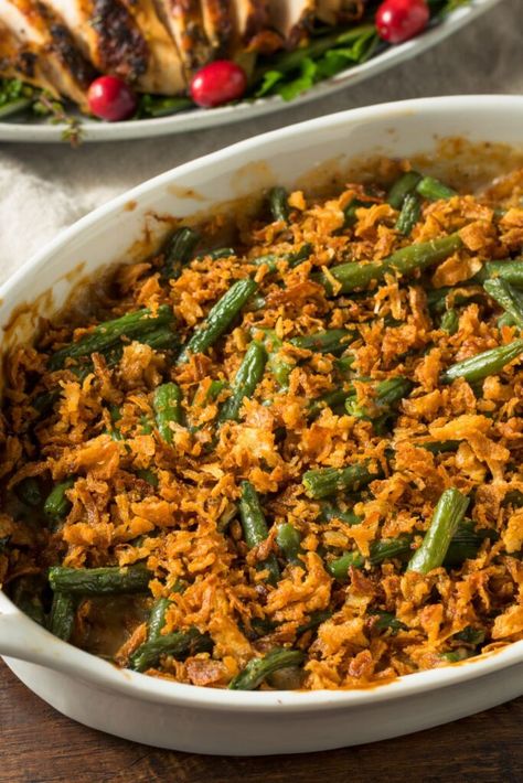 Pioneer Woman Green Bean Casserole With Mushrooms Joanna Gaines Breakfast, Pioneer Woman Green Beans, Microwave Green Beans, Fresh Green Bean Casserole, Creamy Green Beans, Healthy Green Bean Casserole, Healthy Green Beans, Breakfast Casserole Recipe, Greenbean Casserole Recipe