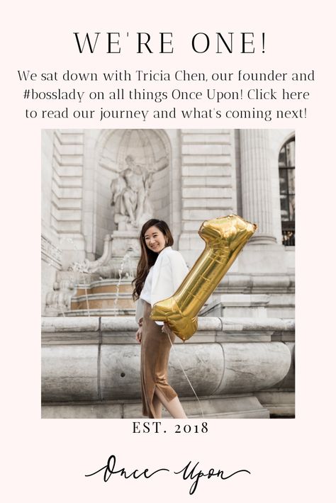 Celebrations are in order - it’s our 1-year anniversary!! 🎉 #Ontheblog is a chat with our #bosslady Tricia, @happilyeverstyle about Once Upon’s journey so far and what goals she hopes to accomplish in this new year! #theonceupon #marketingagency #clients #happybirthday #blog #ontheblog #female #empowerment #nyc #nyc #influencer #influenceragency influencer style inspo fashion inspiration nyc jobs bloggers goals ideas blog post Anniversary Ideas 1 Year, Business Anniversary Party Ideas, 5 Year Business Anniversary, 1 Year Business Anniversary Photoshoot, 1 Year Business Anniversary Social Media, Business 1 Year Anniversary Ideas, Business Anniversary Party, Business Anniversary Ideas, Anniversary Party Ideas