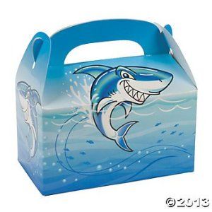 Amazon.com: Shark Birthday Party Treat Boxes - 12 ct: Home Improvement Shark Pool Party, Jawsome Shark, Shark Party Favors, Shark Pool, Happy Shark, Shark Themed Birthday Party, Birthday Party Treats, Luau Theme, Shark Birthday Party