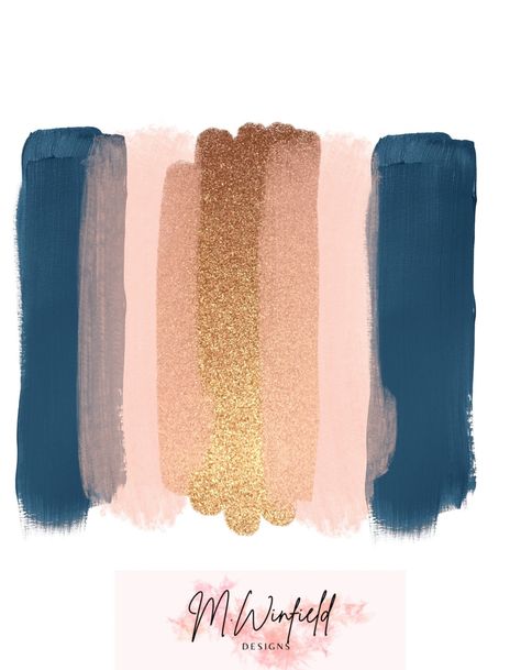 Navy Blue And Pink Bathroom, Blush And Navy Wedding Party, Blue Pink Gold Color Palette, Navy Blush Gold Color Palette, Navy And Blush, Colors That Go With Blush Pink, Pink And Navy Color Palette, Blush And Gold Color Palette, Teal And Blush Bedroom