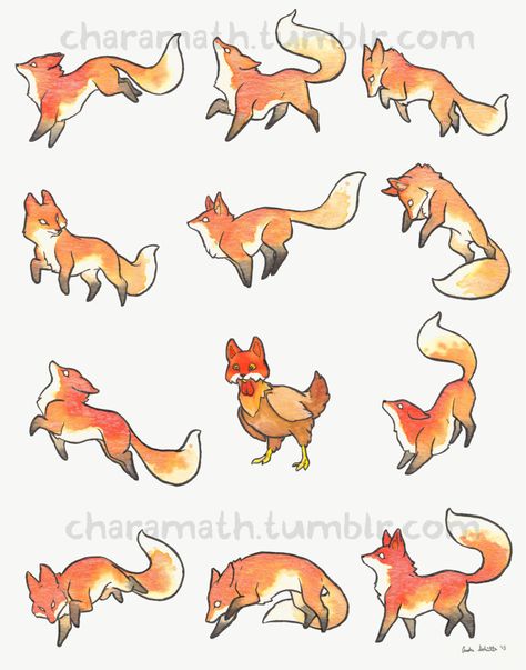 Hen in the Fox House ink illustration - 11x14 inch print by charamath on Etsy https://www.etsy.com/listing/217496693/hen-in-the-fox-house-ink-illustration Fox Pouncing Drawing, Fox Playing Drawing, Running Fox Drawing, Fox Design Illustrations, Fire Fox Drawing, Fox Reference Drawing, Fox Simple Drawing, Fox Drawing Tattoo, Cute Fox Drawing Easy