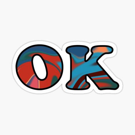 "OK" Sticker for Sale by makistickers | Redbubble Cooper Black Font, The Wallows, Ok Sticker, Cooper Black, Good Sentences, Top Artists, Sticker Design, Sell Your Art, Vinyl Sticker