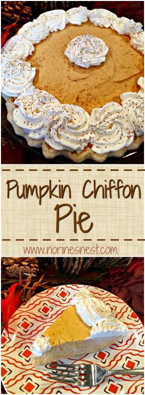 Pumpkin Chiffon Pie is fluffy and creamy and out of this world DELICIOUS! Like Pumpkin Mousse in a crust! A Holiday Family Favorite! Pumpkin Chiffon, Pumpkin Chiffon Pie, Chiffon Pie, Pumpkin Spices, Pie Fillings, Christmas Yummies, Bakery Goods, Pumpkin Mousse, Delicious Deserts