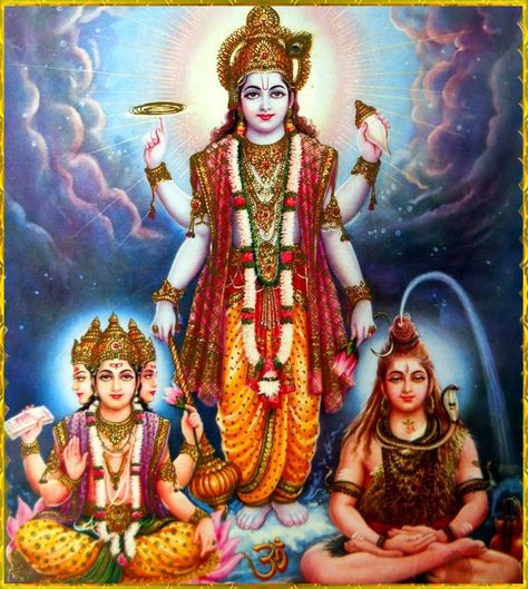 Trinity Vishnu Lakshmi Images, Brahma Vishnu Mahesh, Vishnu Mantra, Vishnu Lakshmi, Hindu Cosmos, Vishnu Wallpapers, Saraswati Goddess, Lord Hanuman Wallpapers, Lakshmi Images