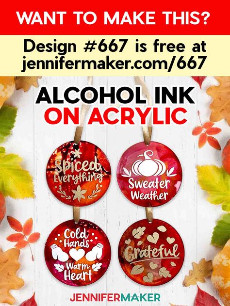 Make DIY Suncatchers with Alcohol Ink on Acrylic Alcohol Ink On Acrylic, Paint On Acrylic, Craft Organization Diy, Paper Flower Wall Art, Diy Sharpie Mug, Jennifer Maker, Acrylic Coasters, Coasters Diy, Door Mat Diy