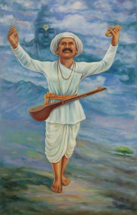 Sant Tukaram Maharaj, Saint Tukaram, Hindu Kings, Tukaram Maharaj, Sant Tukaram, Maharaj Painting, Shivaji Maharaj Painting, Rangoli Designs Simple Diwali, Saints Of India