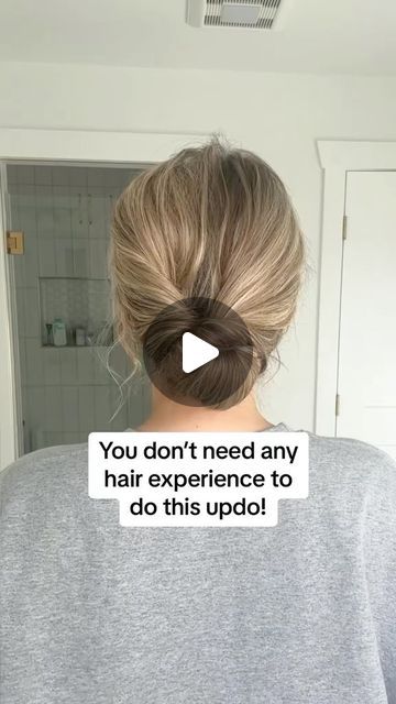 Lainey Ostrom | You don’t have to have hair experience to be able to do this updo! It’s quick, easy, and cute 😍 - #updohairstyles #updostyles #qui... | Instagram Updo For Beginners, Side Bun For Wedding, Low Romantic Bun Bridesmaid, Soft Hair Upstyles, Diy Low Updo Simple, Up Do Hairstyles For Wedding Guest, Formal Updos Diy, No Curl Updo, Formal Pulled Back Hairstyles