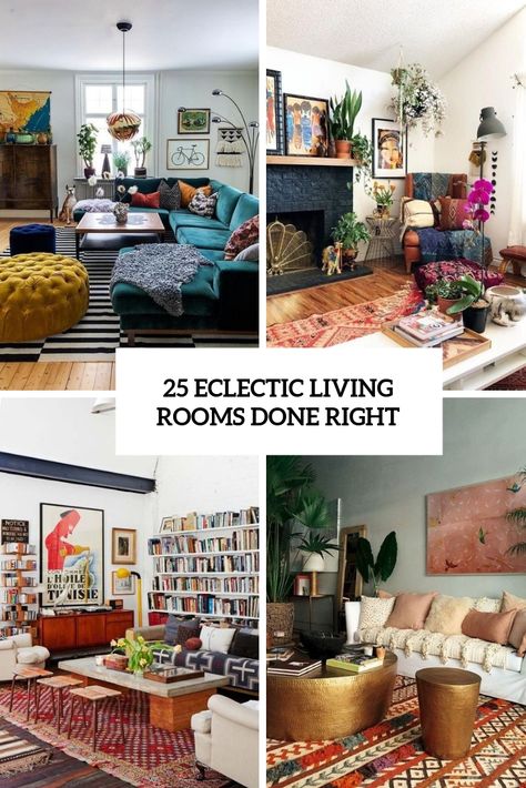 eclectic living rooms done right cover Mismatching Couches Living Room, Eclectic Boho Decor Living Room, Cozy Collected Living Room, Eclectic Family Home, Mixed Textiles Living Room, Article Living Room, Eclectic Living Room With Fireplace, Living Room Anthropologie, Eclectic Lounge Room Ideas