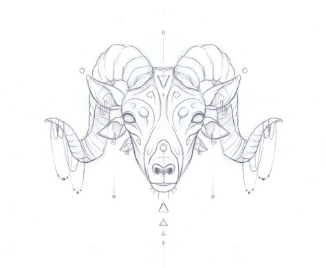 Ram Flower Tattoo, Ram Head Tattoo Design, Aries Horns Tattoo, Ram Horn Tattoo, Aries Drawing Sketches, Goat Horns Drawing, Rams Head Tattoo, Ram Head Drawing, Ram Horns Drawing