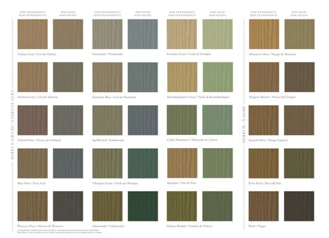 Benjamin Moore & Co Benjamin Moore Arborcoat Stain Colors, Wood Stain Color Chart, Exterior Wood Stain Colors, Outdoor Wood Stain, Exterior Stain Colors, Deck Paint Colors, Benjamin Moore Exterior Paint, Deck Stain Colors, Benjamin Moore Exterior