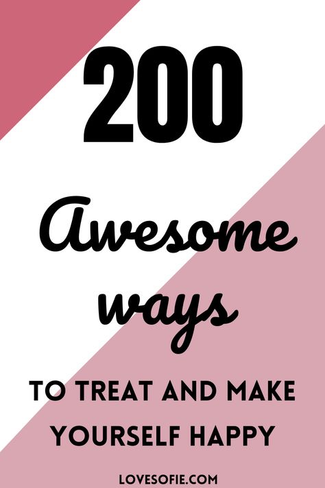 At times life can be stressful, that all we want to do is too engrossed ourselves in our work. However, doing so will not help your mental and physical health. Instead, you should treat yourself and just for a moment forget about the things that have been bothering you. So, without any further ado here are the 200 amazing ways or ideas to treat yourself. #treat #loveyourself #personaldevelopment #relax Things To Treat Yourself With, Treat Yourself Ideas, Ways To Treat Yourself, Mental And Physical Health, Personal Improvement, Finding Purpose, Self Help Books, Physical Health, Life Goals