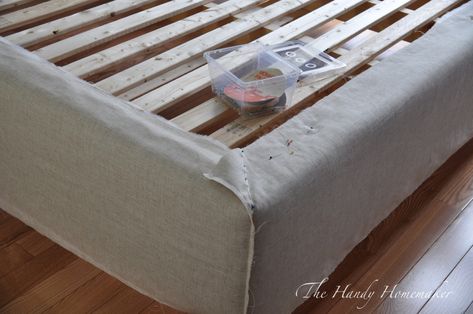 Upholstered Bed frame Part 2 Tufted Bedframe, Bed Base Cover, Diy Bed Skirt, Diy Tufted Headboard, Diy Headboard Upholstered, Diy Pallet Bed, Murphy Bed Diy, Pallet Bed, Tufted Bed