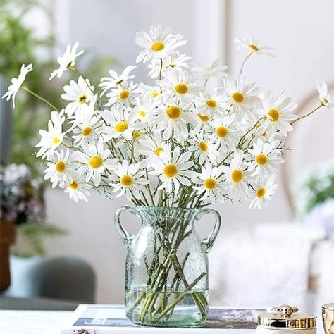 Amazon.com: AmyHomie Artificial Flowers,10 pcs Silk Daisy, Artificial Gerber Daisy for Home Decoration, Fake Wildflowers Spring Flowers for Wedding Decoration(Milk White) : Home & Kitchen Daisy Bouquet, Grass Flower, Artificial Bouquet, Gerbera Daisy, Valentines Day Gifts For Her, White Bouquet, Wedding Stage, Daisy Flower, Wedding Decoration