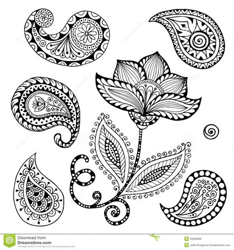 Mehndi Doodles, Henna Illustration, Doodles Abstract, Henna Paisley, Mehndi Flower, Design Doodles, Henna Drawings, Beginner Henna Designs, Muster Tattoos