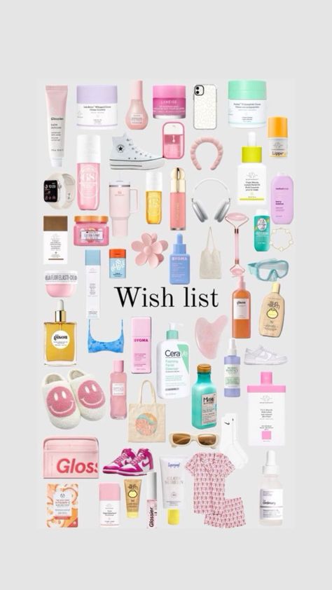 My Wish List Ideas, Cute Aesthetic Things To Buy, Pink Outfits For School, My Wishlist Ideas, Wish List Aesthetic, Wish Ideas, Makeup Facts, Wishlist Ideas Aesthetic, Birthday Wishlist Ideas