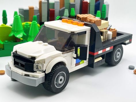 Ford F-150 Utility Truck | Here is a great double pack for t… | Flickr Lego Truck Instructions, Lego Coast Guard, Lego Auto, Custom Vehicles, Lego Town, Explorers Club, Lego Vehicles, Utility Truck, Lego Truck