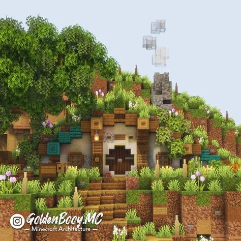 GoldenBooy | Minecraft Builder 🇧🇷 (@goldenbooy.mc) • Instagram photos and videos Minecraft Aesthetic Hobbit House, The Hobbit Minecraft, Pink Hobbit Hole Minecraft, The Shire Minecraft, Circle Door Minecraft, Minecraft Hobbit Hole House, Minecraft Hobbit Village, Minecraft Shire, Minecraft Hobbit Hole Entrance