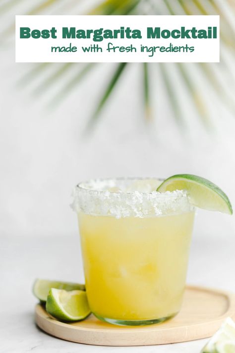 Best Margarita Mocktail (Virgin) Margarita On The Rocks Recipe, Virgin Margarita Recipe, Margarita Mocktail Recipe, Margarita Mocktail, Virgin Margarita, Fresh Margarita, Cucumber Margarita, Best Margarita, Traditional Margarita