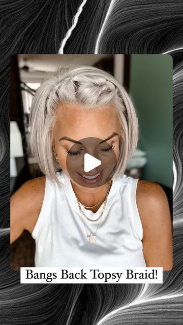 Karen 🖤 Hair Tutorials on Instagram: "Easy style to keep your short hair back! #topsybraid #hairstylereel #hairstylereels #easyhair #cutehair #cutehairstyles" Fix Short Hair Ideas, Best Ways To Style Short Hair, Fixing Short Hair Ideas, Clipping Bangs Back, Short Hair Topsy Tail, Short Hair Ideas Styling Easy, Short Bob Styles For Fine Hair, Short Fine Hair Updo Easy, Headband Styles For Short Hair