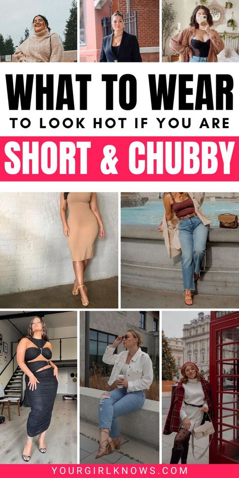 Dressing well when you're short and chubby can be a challenge, but it's not impossible! This guide will give you some tips on how to dress your body type and look your best. With the right clothes, you'll feel more confident than ever before. Dress Your Body Type, Curvy Outfits Summer, Dress For Chubby Ladies, Short Women Outfits, Style For Short Women, Outfits For Short Women, Dress For Chubby, Surfergirl Style, Chubby Style