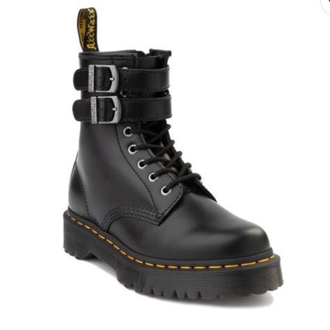 Doc Martens Women, Buckle Boot, Against The Grain, Floral Boots, Dr Martens Black, Dr Martens Boots, Leather Heeled Boots, Classic Heels, Leather Lace Up Boots