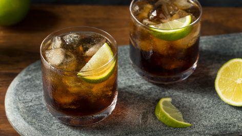 Rum & Coke, Rum And Coke Aesthetic, Rum And Coke Recipe, Coke And Rum, Rum Aesthetic, Cuba Libre Recipe, Rum And Coke, Simple Cocktail, Gin Distillery